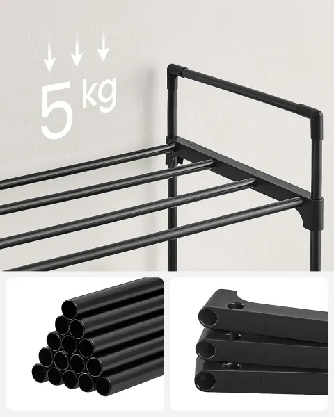 SONGMICS Botník Clarna 92 cm černý