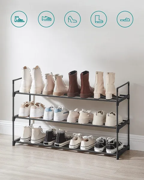 SONGMICS Botník Clarna 92 cm černý