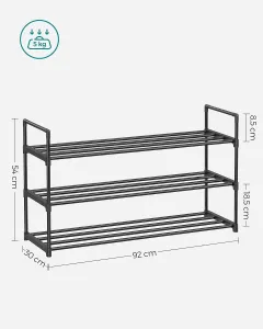SONGMICS Botník Clarna 92 cm černý