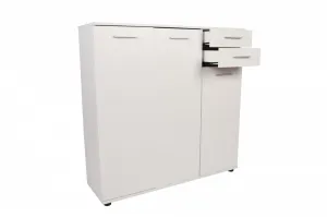 ASIR Skriňa na topánky DOORS 3+2, biela