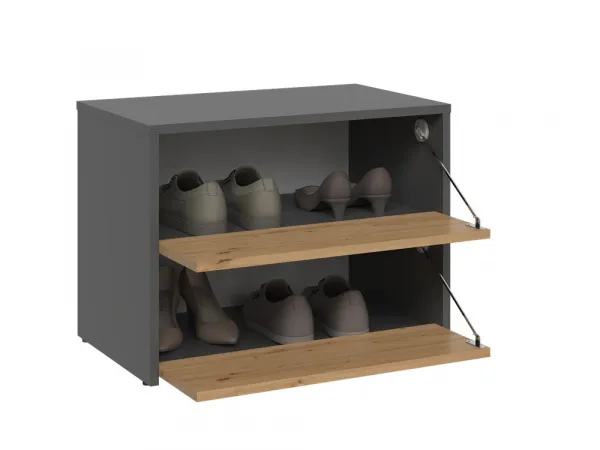 TP Living Botník MODO 60 cm antracit/dub artisan