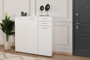 ASIR Skriňa na topánky DOORS 3+2, biela