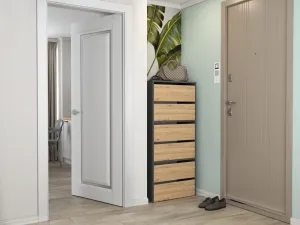TP Living Botník MODO 60 cm antracit/dub artisan