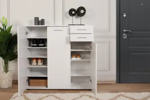 ASIR Skriňa na topánky DOORS 3+2, biela
