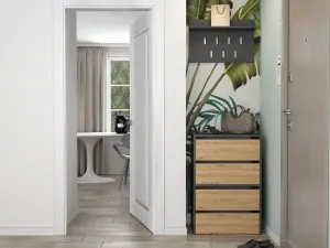 TP Living Botník MODO 60 cm antracit/dub artisan