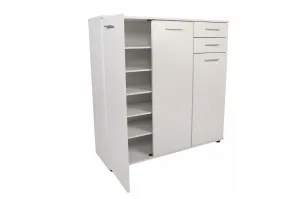 ASIR Skriňa na topánky DOORS 3+2, biela