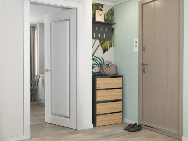 TP Living Botník MODO 60 cm antracit/dub artisan
