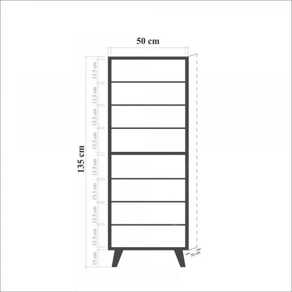 Hanah Home Botník Filinta Wood 50x135 cm dub sonoma