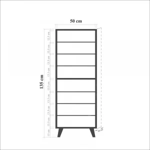 Hanah Home Botník Filinta Wood 50x135 cm dub sonoma