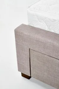 HALMAR Čalúnená posteľ Evora 160x200 dvojlôžko - béžové