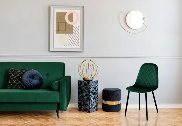 TZB Čalúnená designová stolička ForChair III zelená