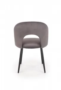 HALMAR Čalúnená stolička Ilija sivá/čierna