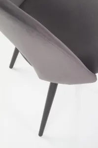 HALMAR Čalúnená stolička Ilija sivá/čierna