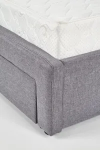 HALMAR Čalúnená posteľ Betina 160x200 manželská posteľ - sivá
