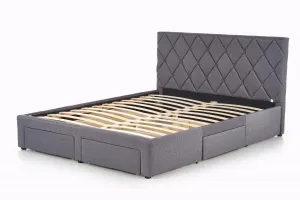 HALMAR Čalúnená posteľ Betina 160x200 manželská posteľ - sivá