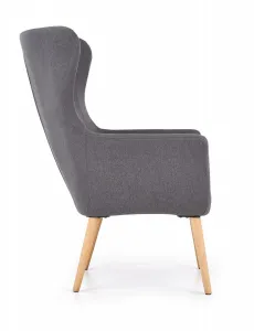HALMAR Čalúnené kreslo Rotto tmavosivé