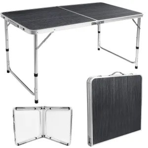 TRAMP kempingový skladací turistický set 120x60 cm čierne drevo