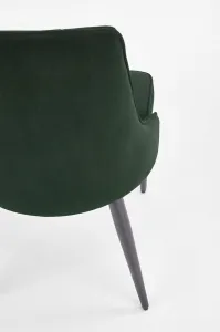 HALMAR Čalúnené kreslo Serriah tmavo zelené