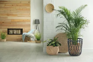 Prosperplast Univerzální koš s jutovým pytlem QUBO 39 cm šedý