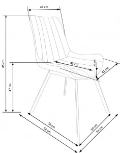 Jedálenská stolička K279 Halmar