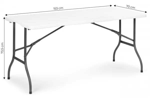 Záhradný skladací banketový stôl 153 cm