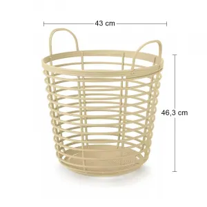 Prosperplast Kôš s rúčkami Zania slama, varianta 43 cm
