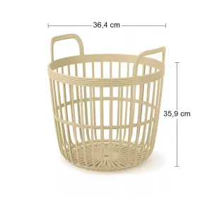 Prosperplast Kôš s rúčkami Sue slama, varianta 36,4 cm