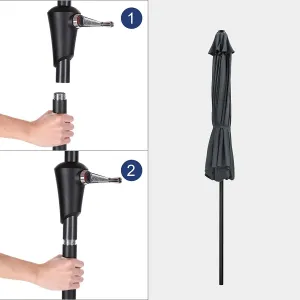 SONGMICS Dáždnik NARNIA sivá