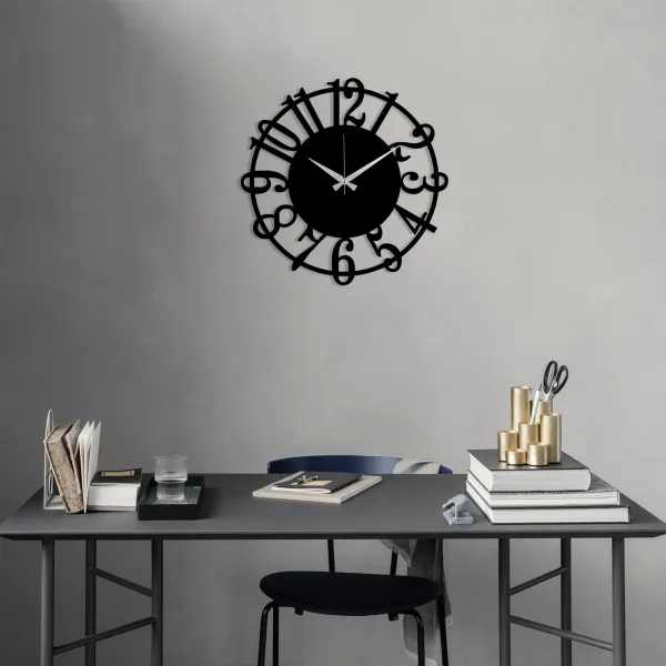 Wallity Dekoratívne nástenné hodiny Molor 48 cm čierne