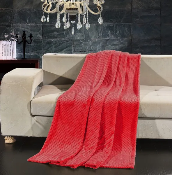 Deka z mikrovlákna DecoKing Toby červená, velikost 150x200