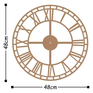 Wallity Dekoratívne nástenné hodiny Pulos 48 cm medené