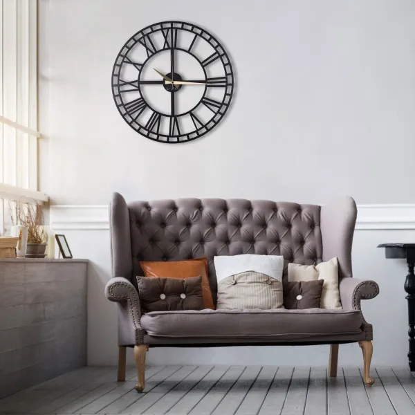 Wallity Dekoratívne nástenné hodiny Reedo 50 cm čierne