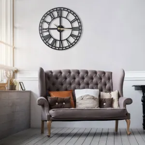Wallity Dekoratívne nástenné hodiny Reedo 50 cm čierne