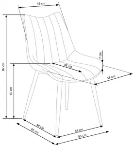 HALMAR Designová stolička Minna tmavozelená