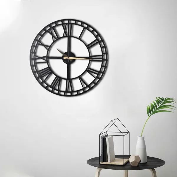 Wallity Dekoratívne nástenné hodiny Reedo 50 cm čierne