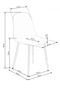 HALMAR Designová stolička Suzzie sivá