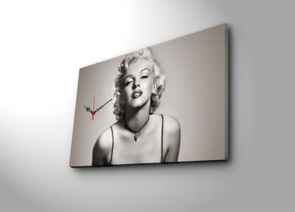 Wallity Dekoračné nástenné hodiny Monroe čiernobiele