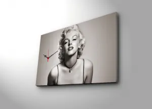 Wallity Dekoračné nástenné hodiny Monroe čiernobiele