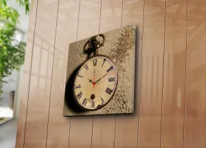 Wallity Dekoratívne nástenné hodiny Clocko hnedé