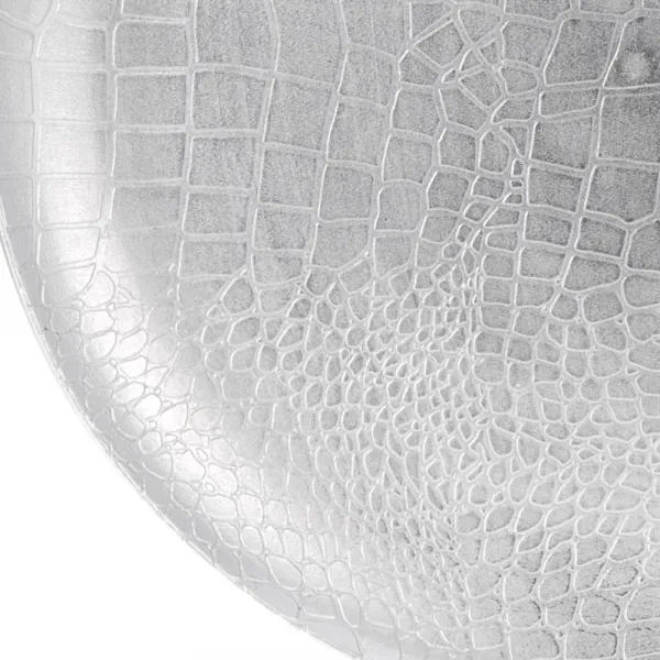 Excellent Houseware Dekoračný tanier strieborný 33 cm