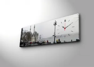 Wallity Dekoratívne nástenné hodiny Town šedé