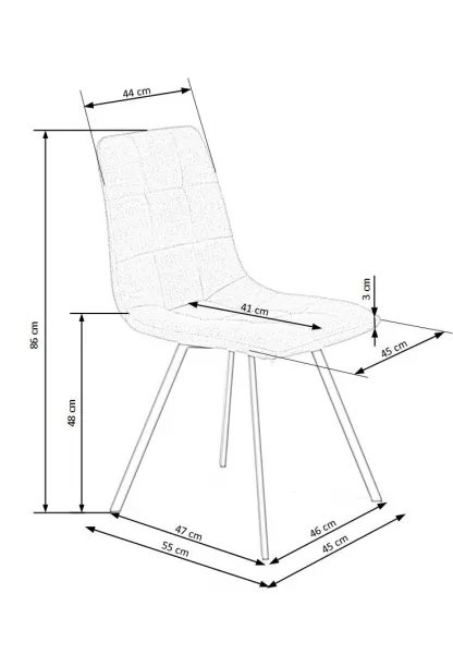 HALMAR Designová stolička Chlorett sivá
