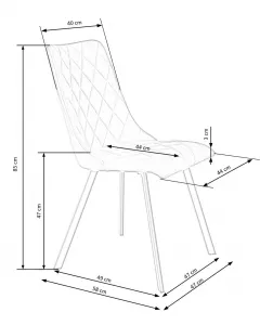 HALMAR Designová židle K450 šedá