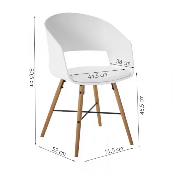 Actona Designová stolička Lena biela