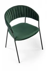 HALMAR Designová stolička Peva tmavozelená