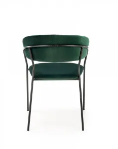 HALMAR Designová stolička Peva tmavozelená