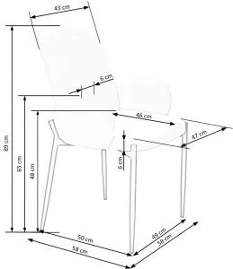 HALMAR Designová židle K477 krémová