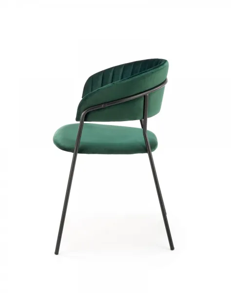 HALMAR Designová stolička Peva tmavozelená