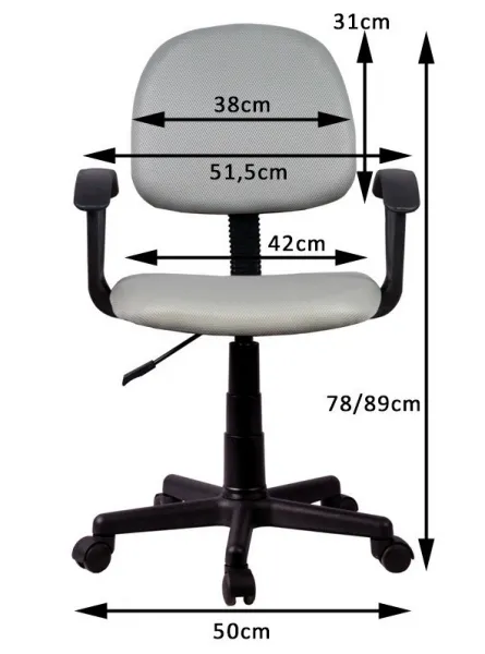 Ak furniture Detská otočná stolička FLOR červená