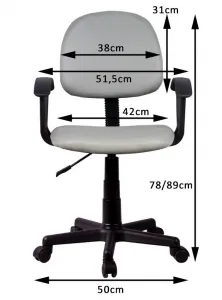 Ak furniture Detská otočná stolička FLOR červená